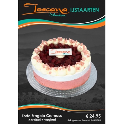 Torta Fragola Cremosa voor 8-10 personen (aardbei/yoghurt)